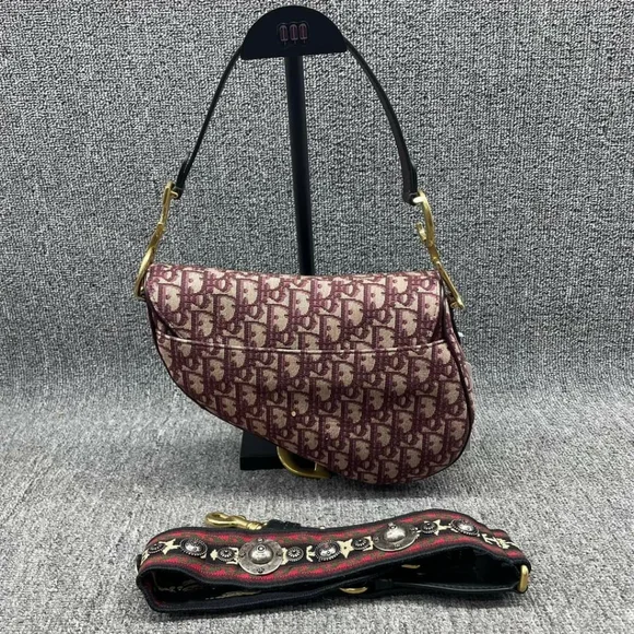 100% Authentic Dior Saddle Small Cloth Crossbody Bag - Picture 3 of 16